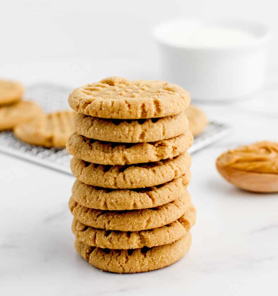 Stack of Peanut Butter Cookies