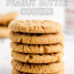 3 Ingredient Peanut Butter Cookies Pin 2