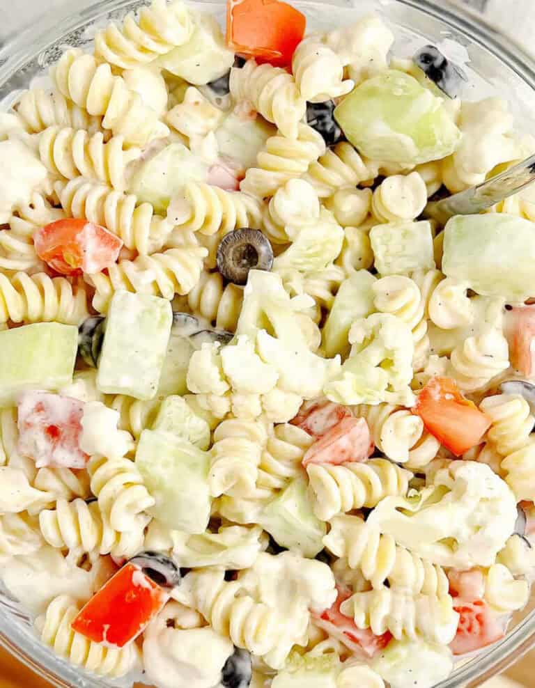 Cauliflower Ranch Pasta Salad