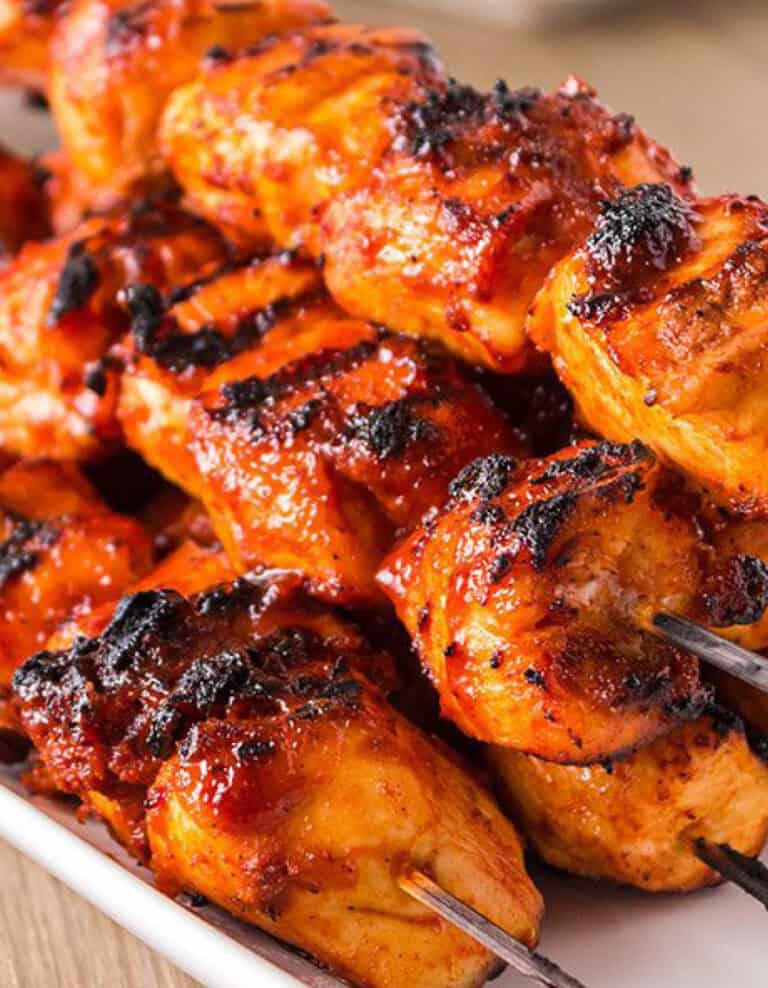 Bacon Bourbon Barbecue Chicken Kabobs
