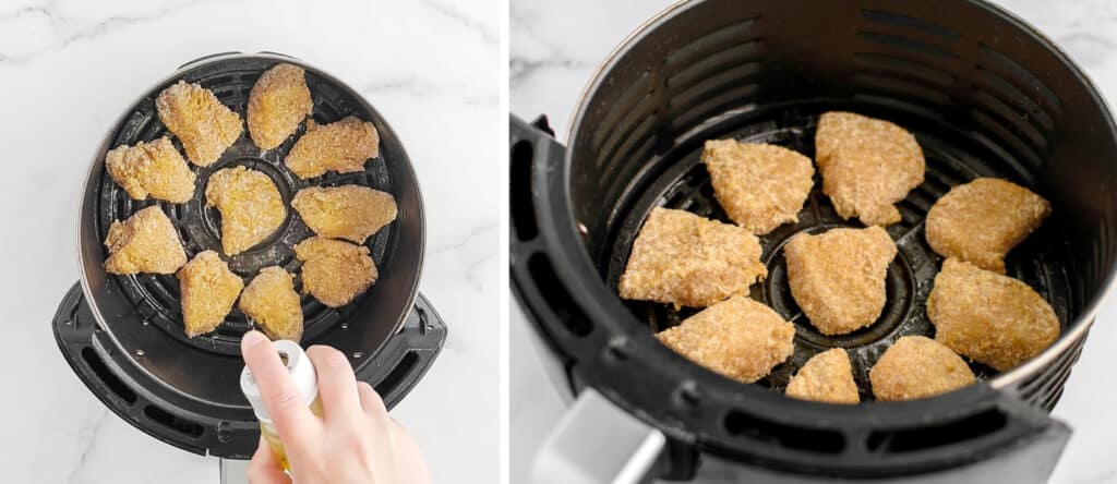 Misting Oil on Chicken Nuggets