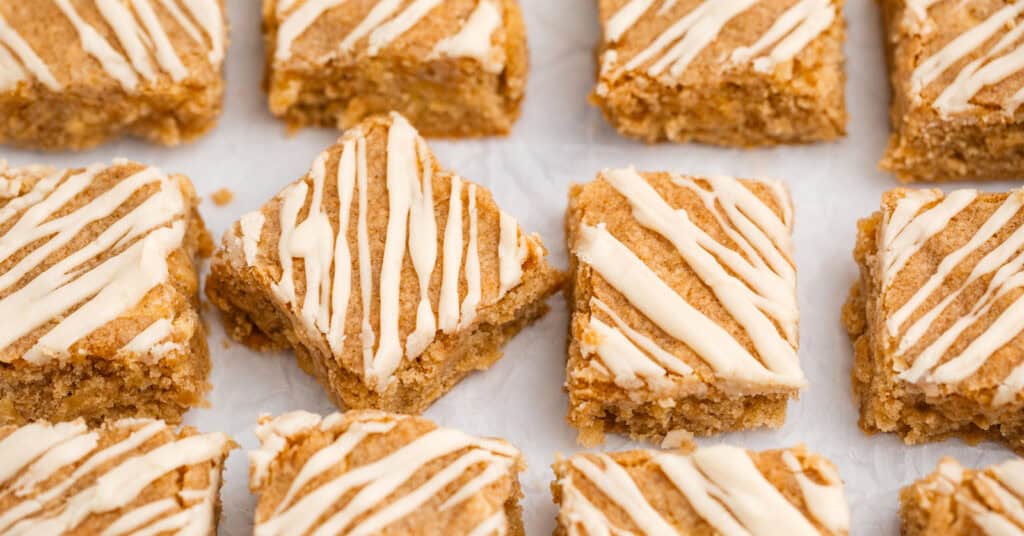 Apple Blondies with Maple Glaze
