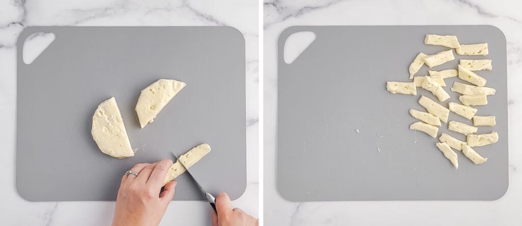 Slice Apples on Cutting Board