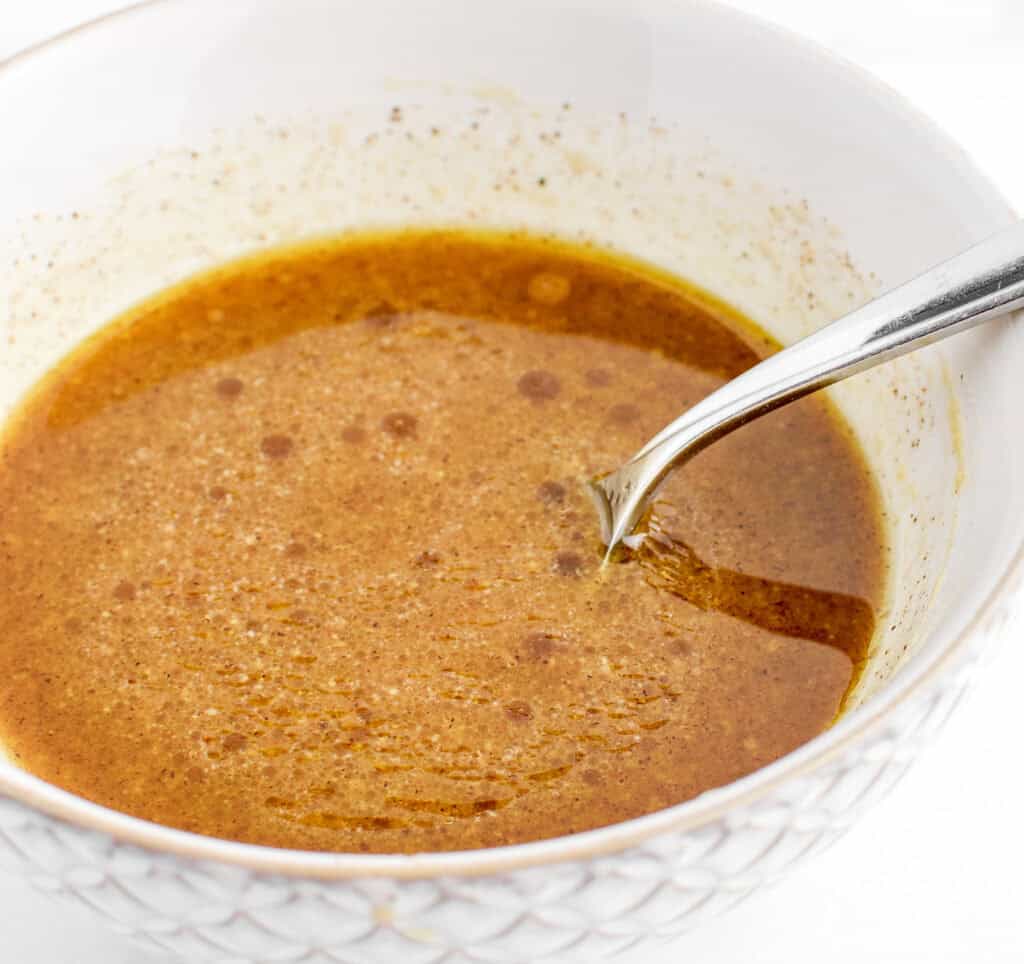 Vinaigrette in Bowl with Spoon