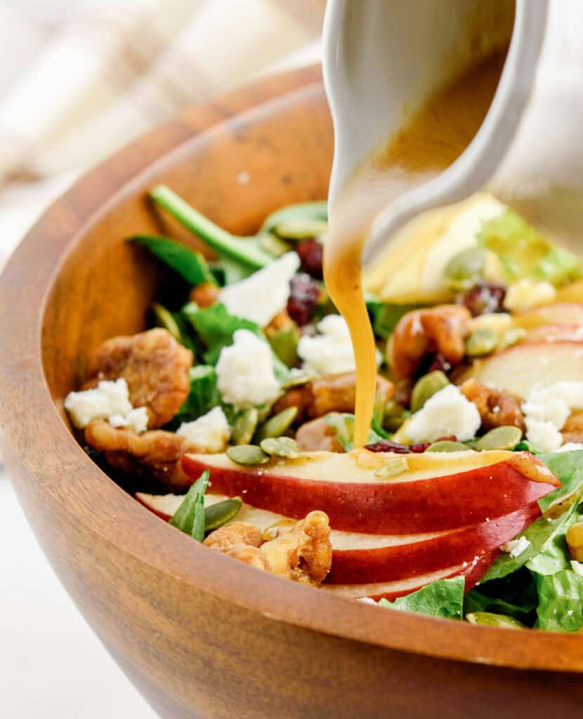Apple Cider Vinaigrette on Fall Salad