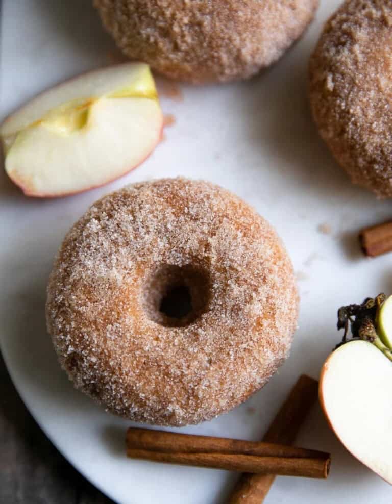 Baked Cinnamon Sugar Apple Donuts
