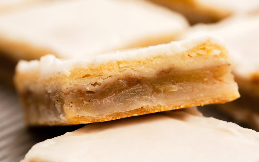 Apple Pie Bars Stacked Closeup