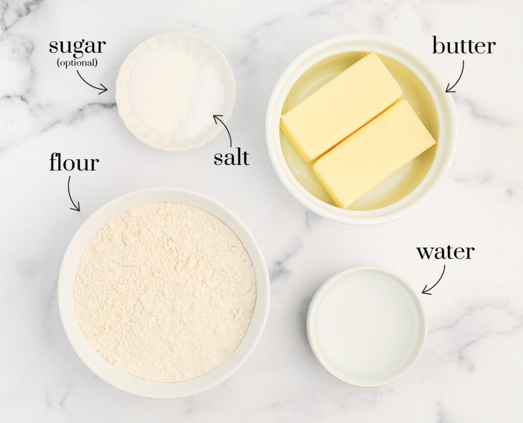 Ingredients for Apple Pie Bar Crust