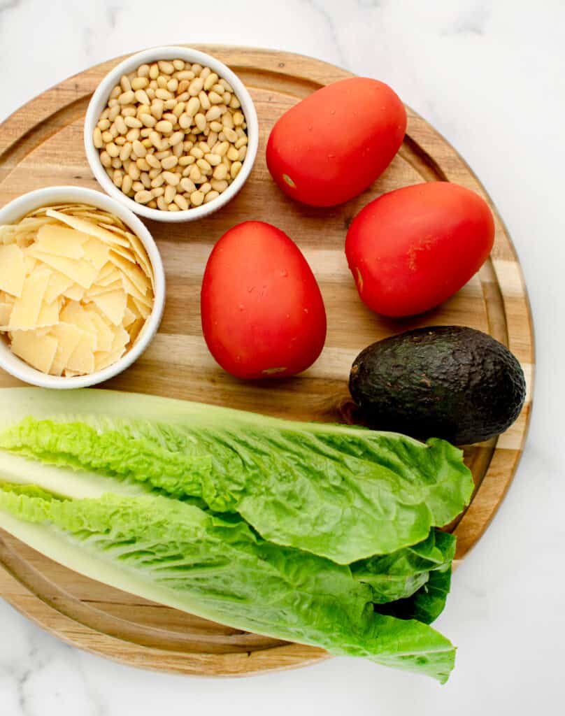 Fresh Ingredients on Cutting Board