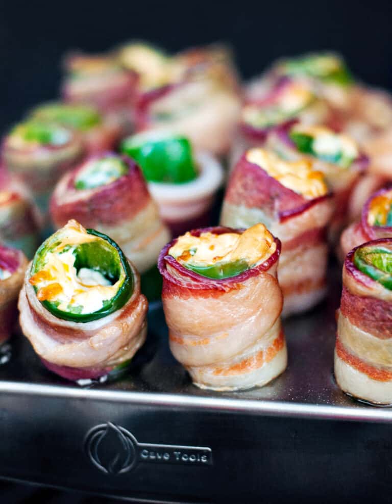 Grilled Bacon Wrapped Jalapeño Poppers