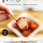 Bacon Wrapped Water Chestnuts Pin 2
