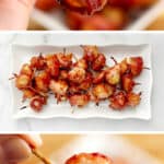 Bacon Wrapped Water Chestnuts Pin 4