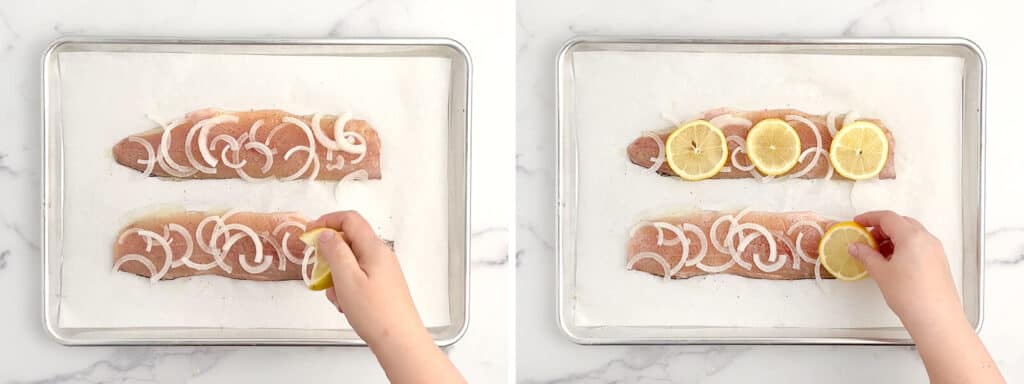 Topping Trout Fillets with Lemon Slices