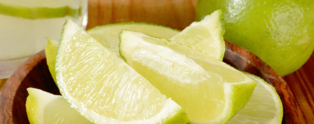 Lime Wedges in a Bowl