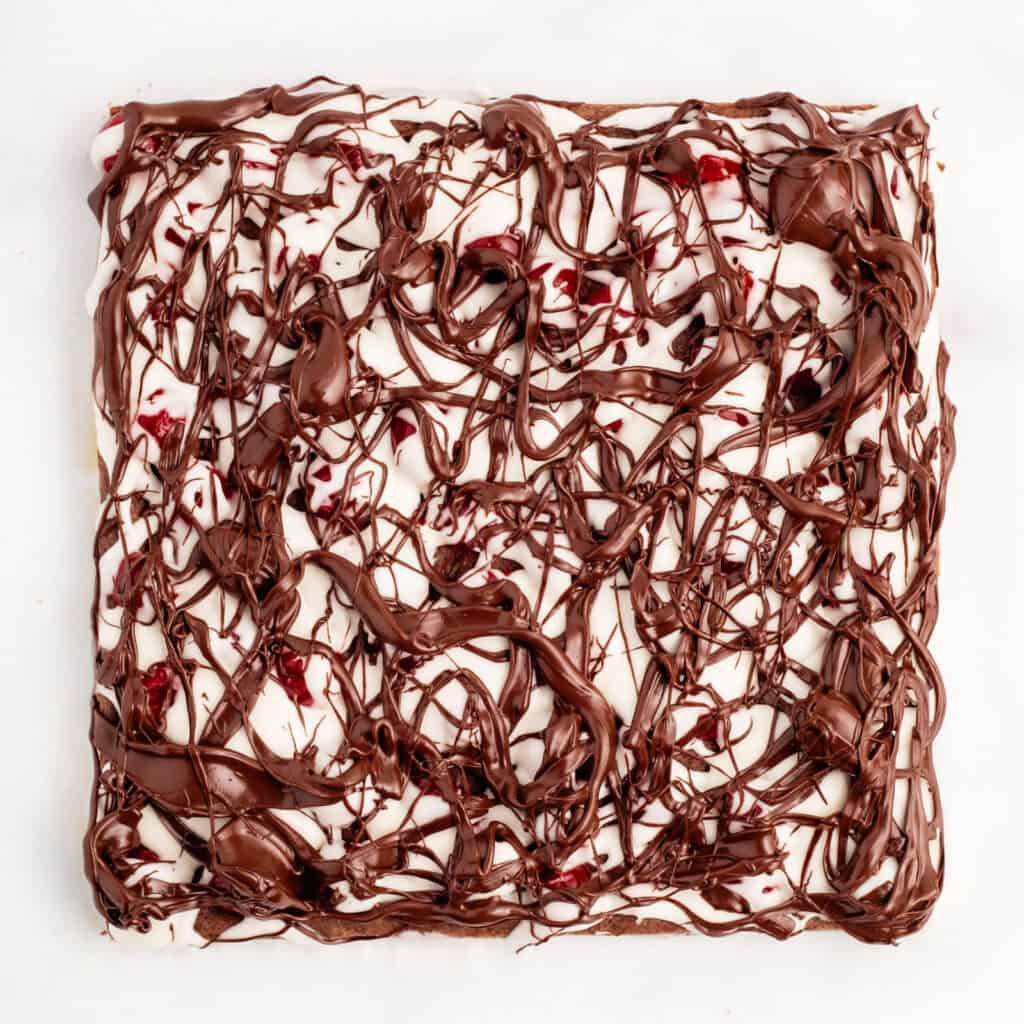 Chocolate Drizzled Over Frosting