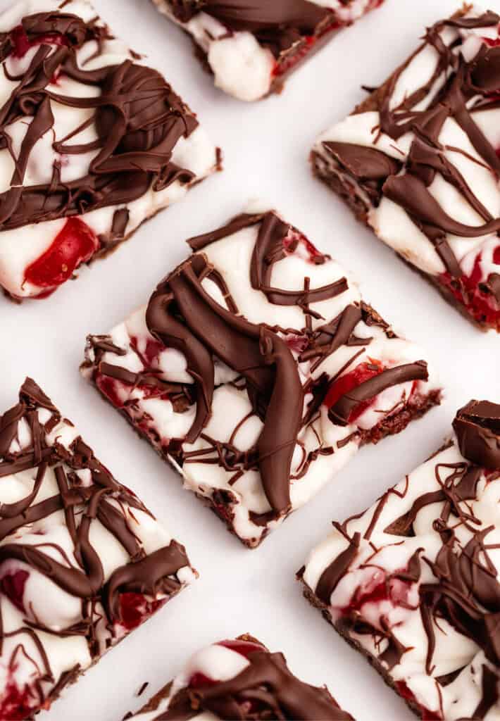 Cut Chocolate Covered Cherry Bars