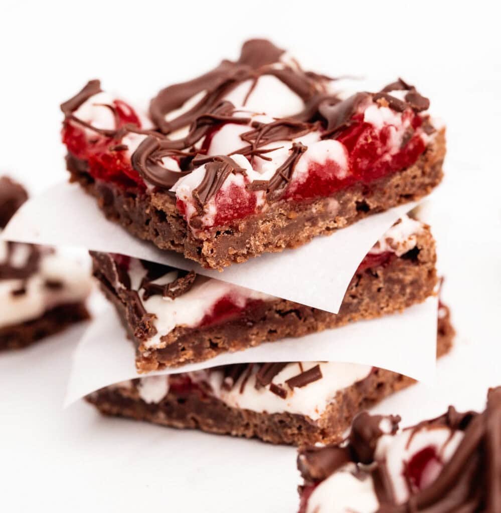 Stacked Chocolate Covered Cherry Squares
