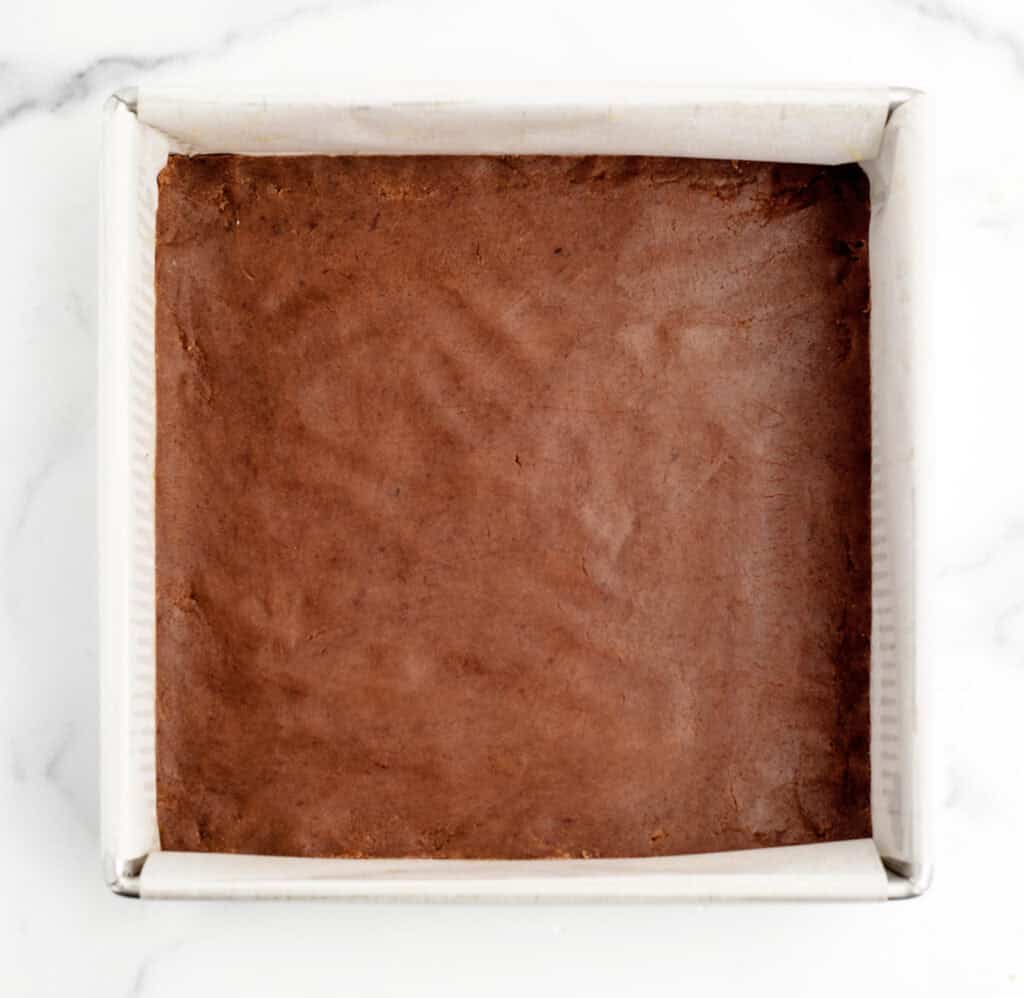 Chocolate Curst in Pan Before Baking