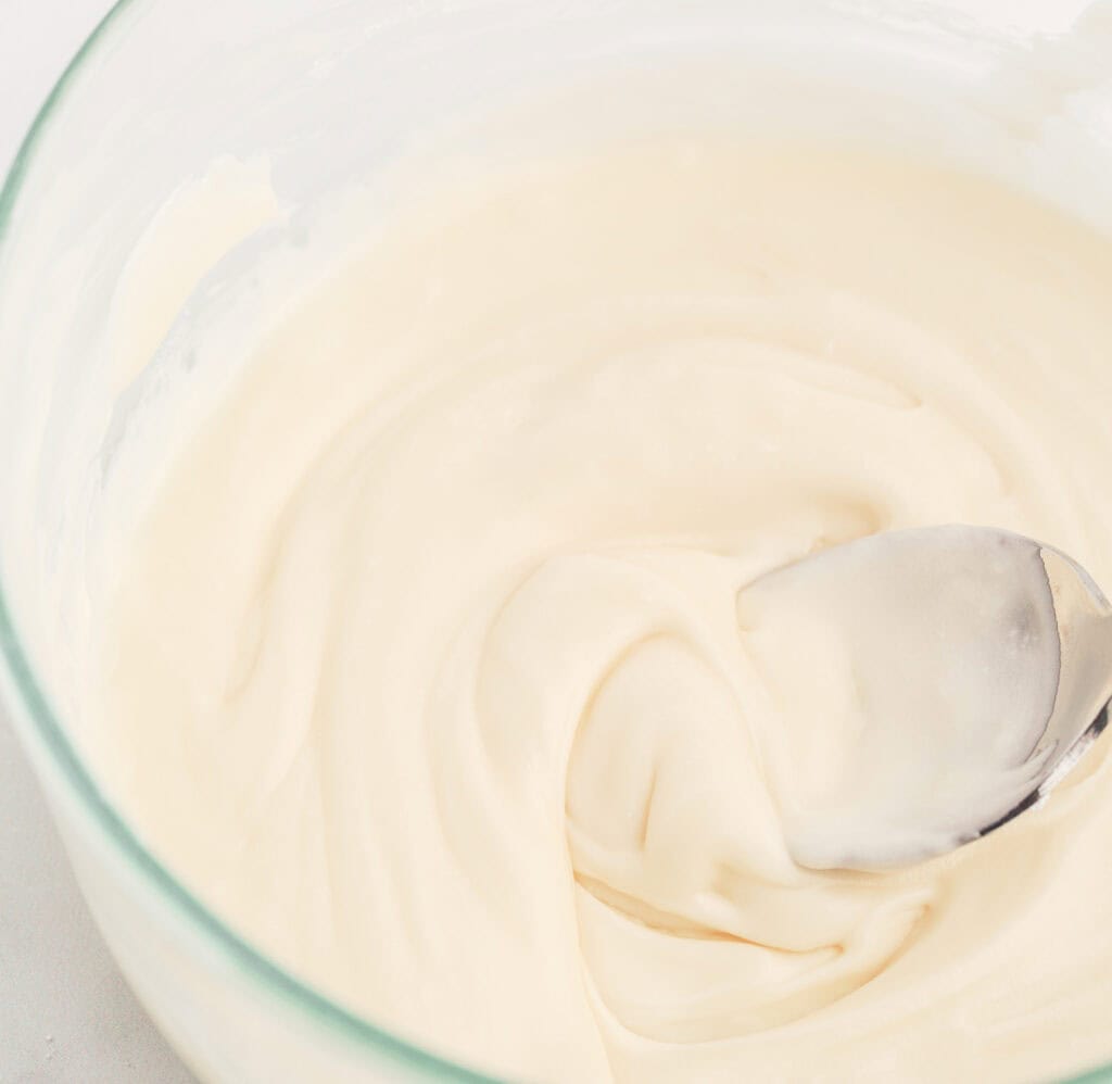 Creamy Frosting Filling in Bowl