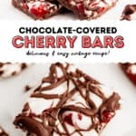 Chocolate Covered Cherry Bars Pin 1