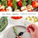 Christmas Caprese Skewers Pin 2