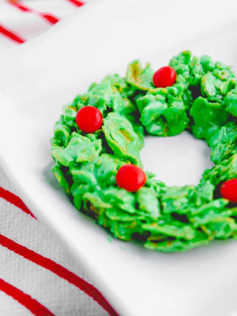 Closeup of Single Corn Flake Treat