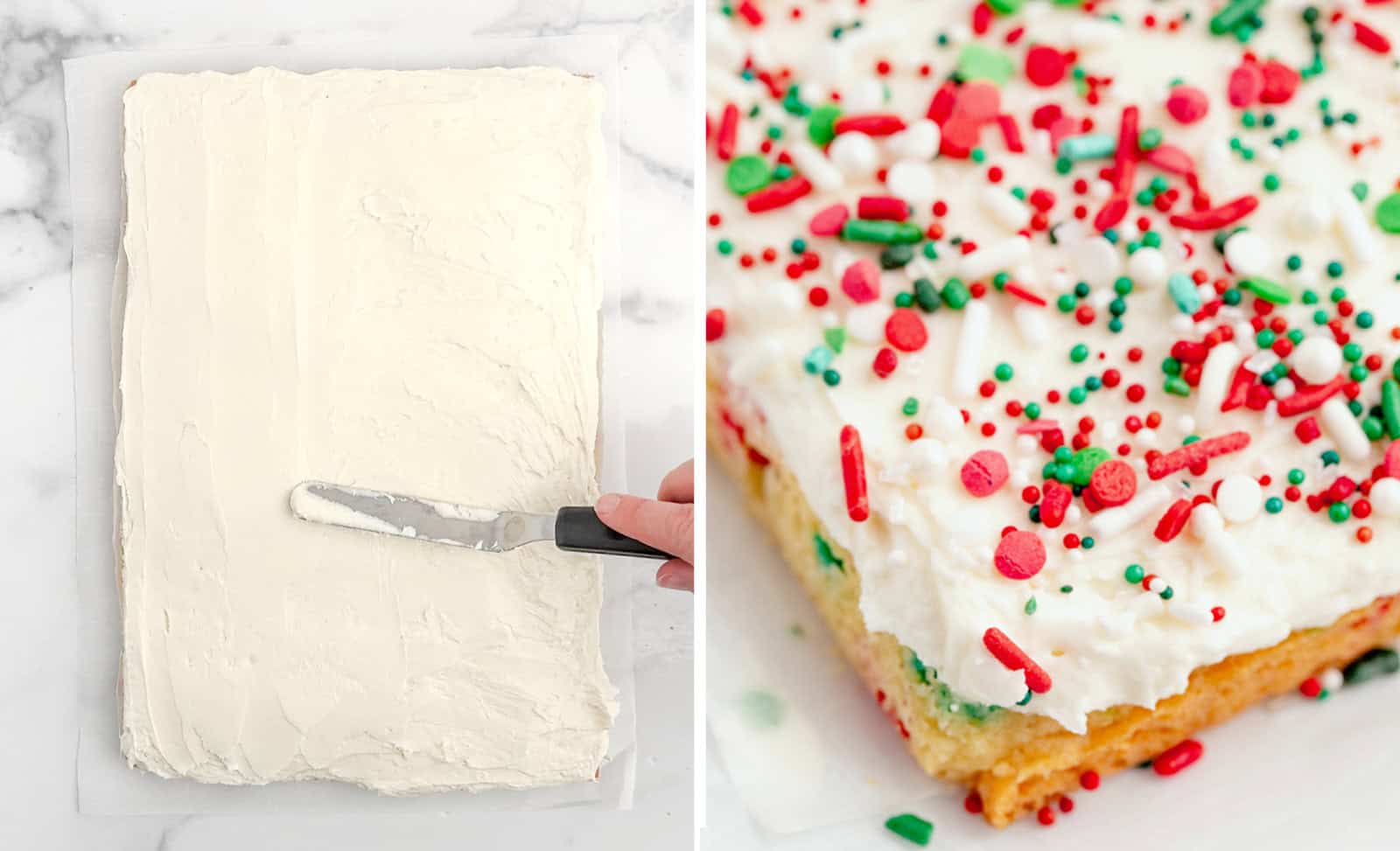 Frosting Holiday Sugar Cookie Bars