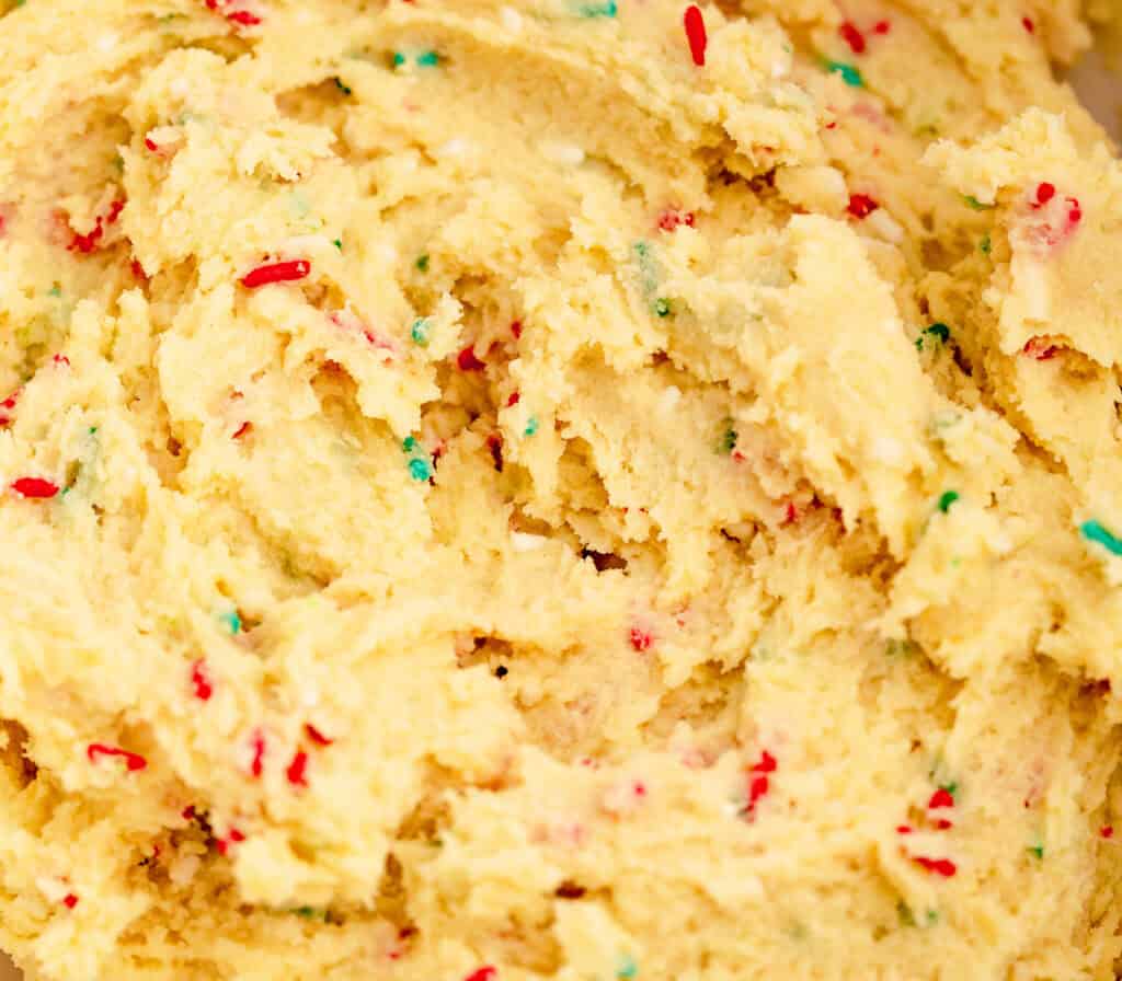 Sprinkles Mixed Into Cookie Dough