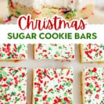 Christmas Sugar Cookie Bars Pin 1