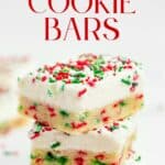 Christmas Sugar Cookie Bars Pin 2