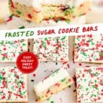 Christmas Sugar Cookie Bars Pin 3