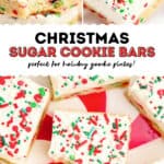 Christmas Sugar Cookie Bars Pin 4