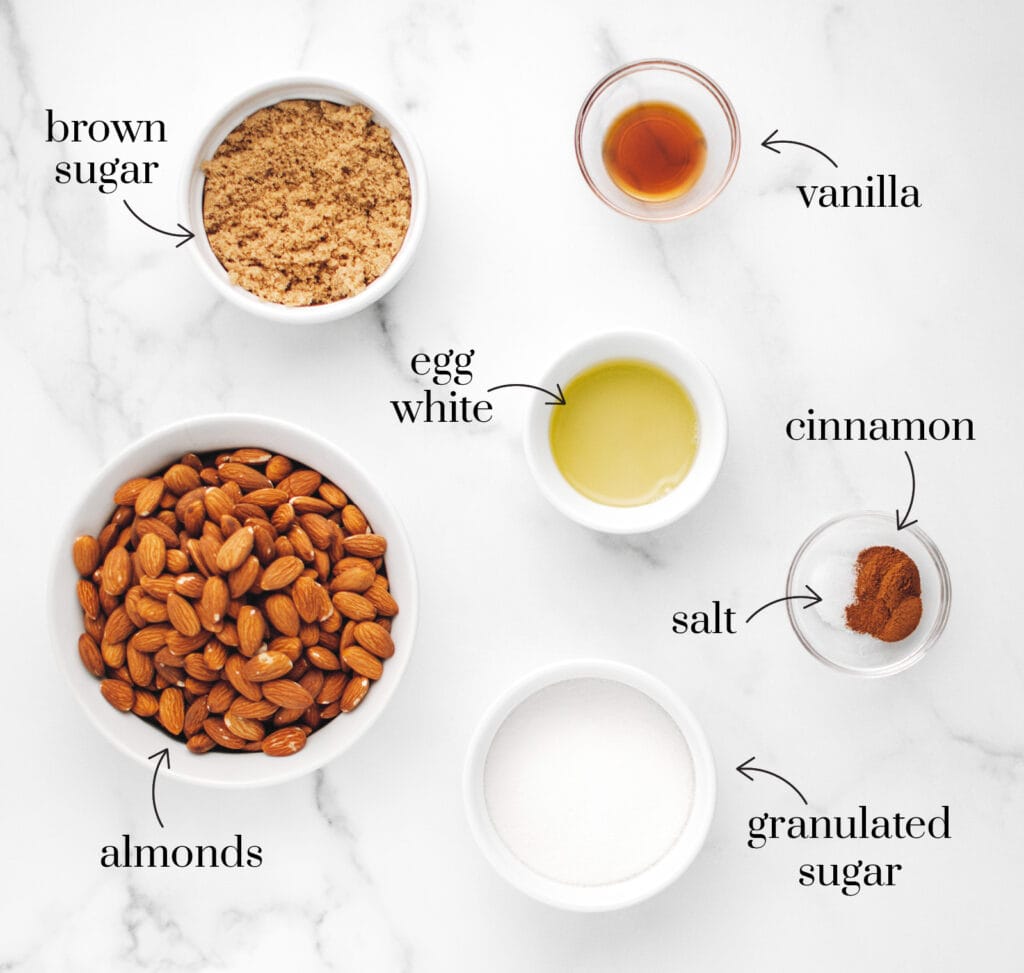 Ingredients for Candied Almonds