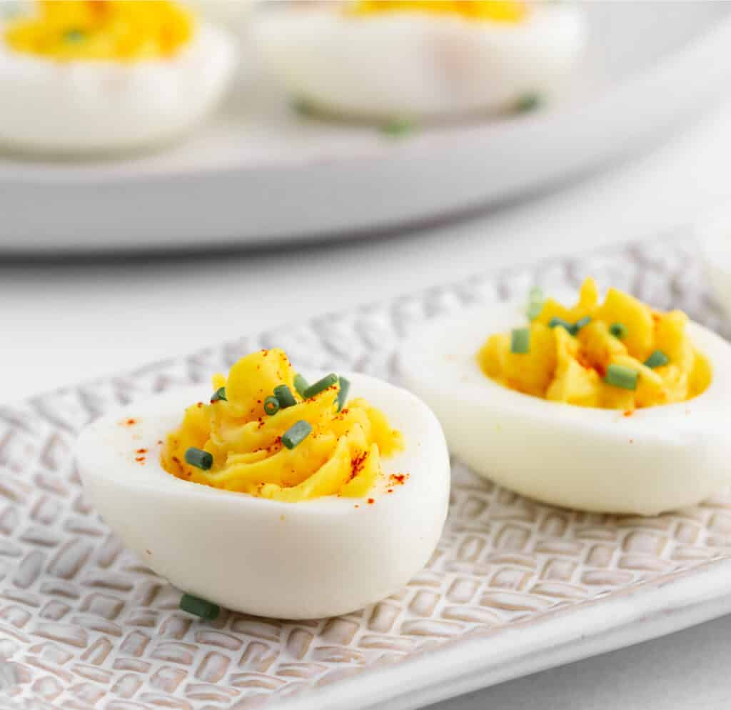 Deviled Eggs on Serving Platter