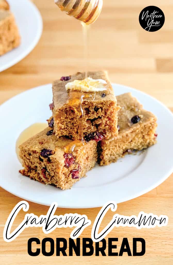 Cranberry Cinnamon Cornbread Pin 1