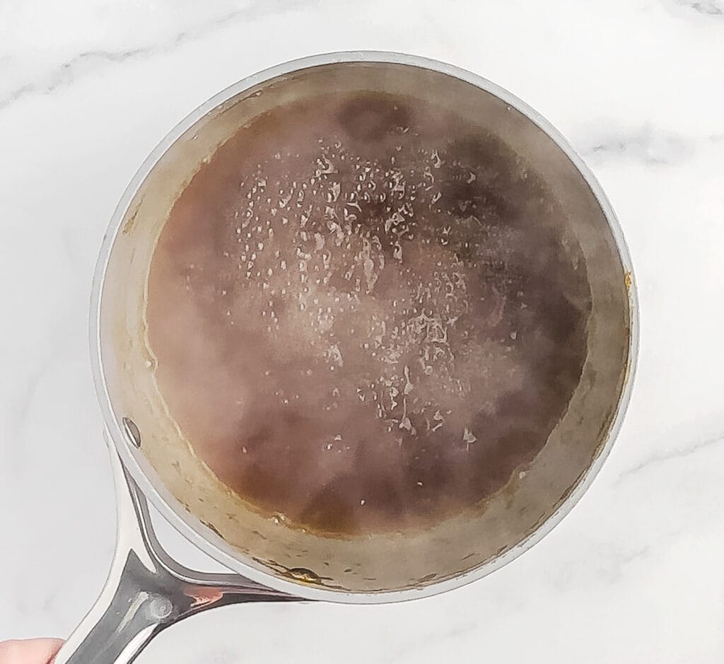 Sauce Ingredients Boiling in Saucepan
