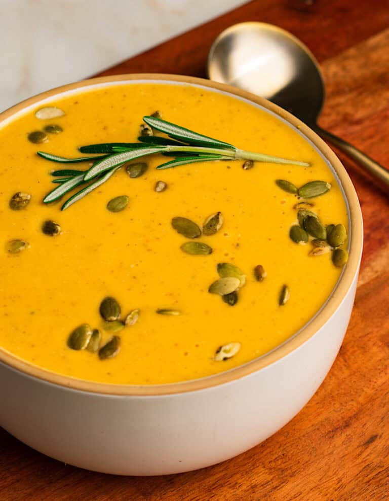 Roasted Sweet Potato Feta Soup