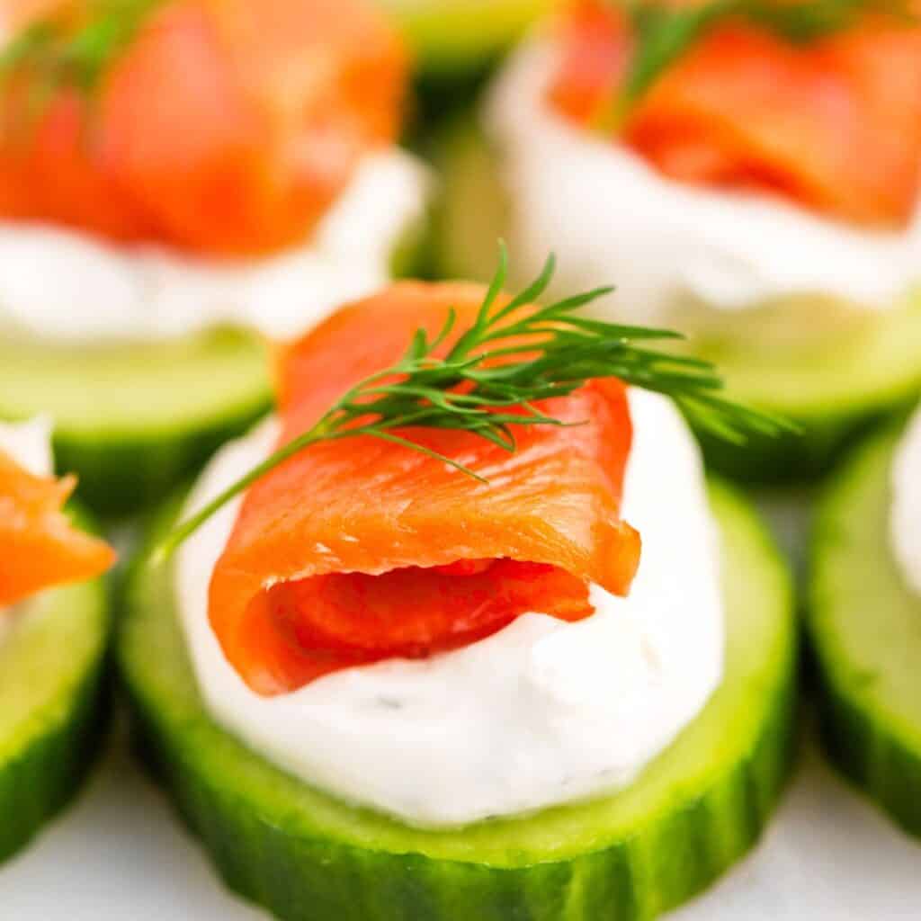 Cucumber Salmon Bites IG