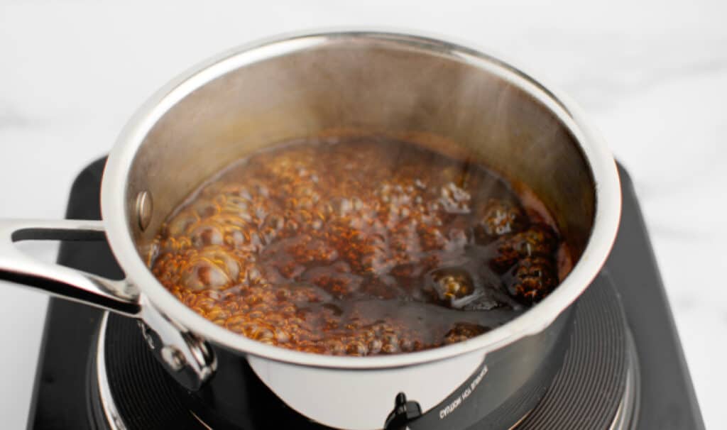 Bringing Teriyaki Sauce to Boil on Stovetop