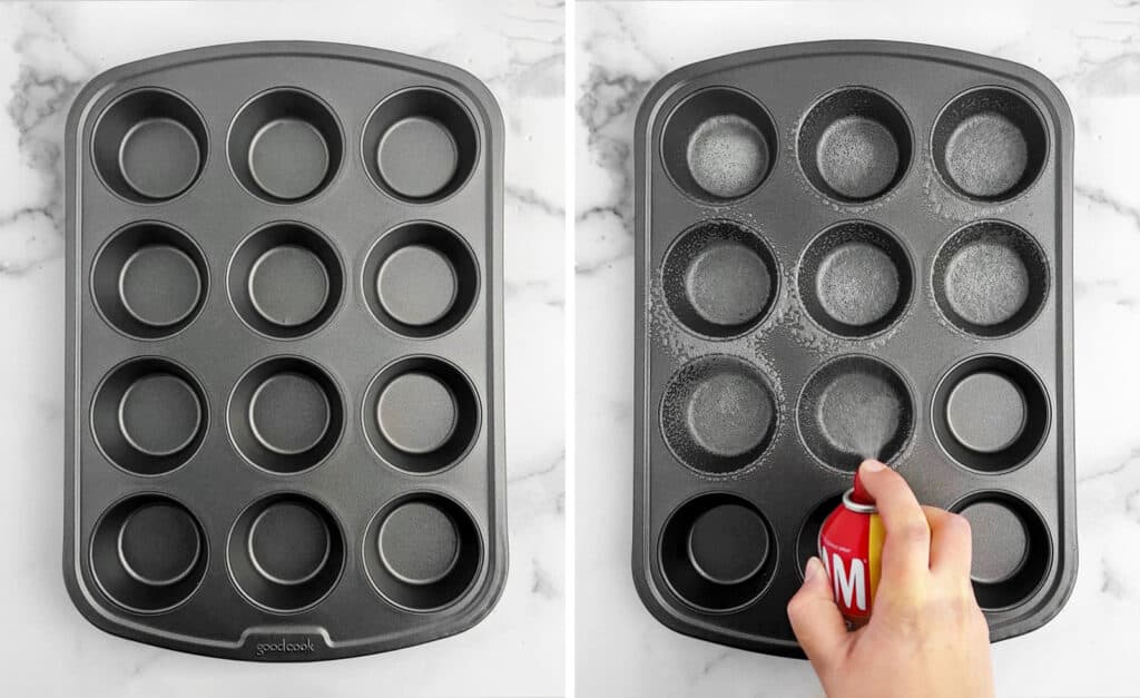 Muffin Tin with Cooking Spray