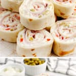 Green Olive, Ham & Cream Cheese Rollups Pin 3