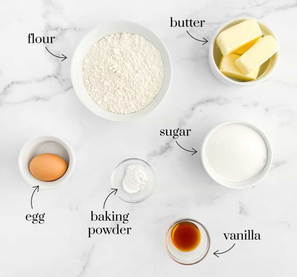 Sugar Cookie Bar Dough Ingredients