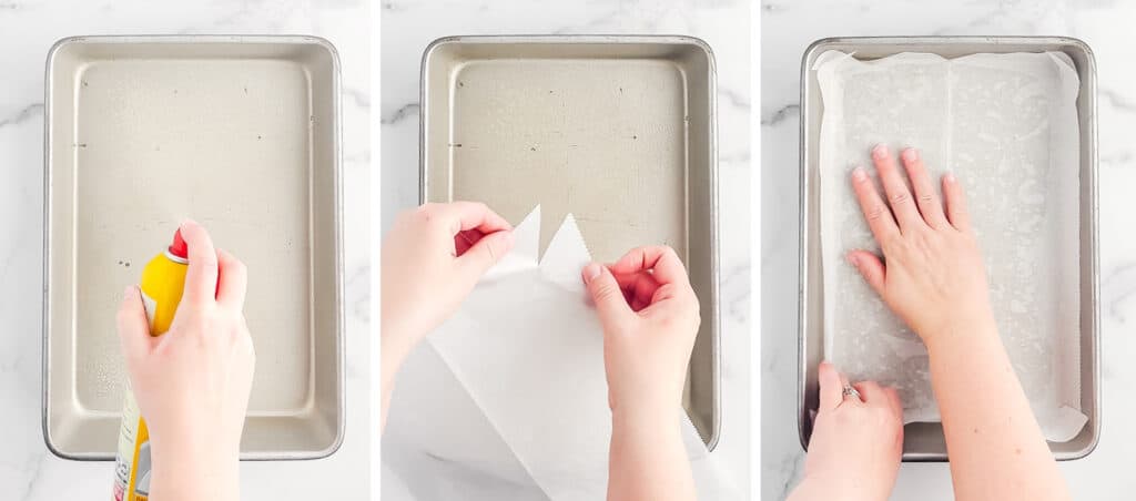 Preparing Pan with Parchment