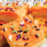 Halloween Frosted Sugar Cookie Bars Pin 2