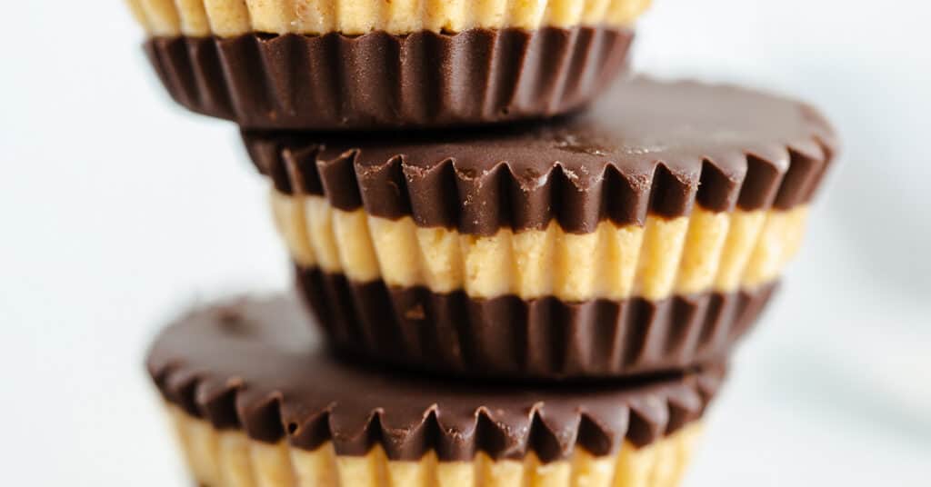 Stack of Homemade Peanut Butter Cups
