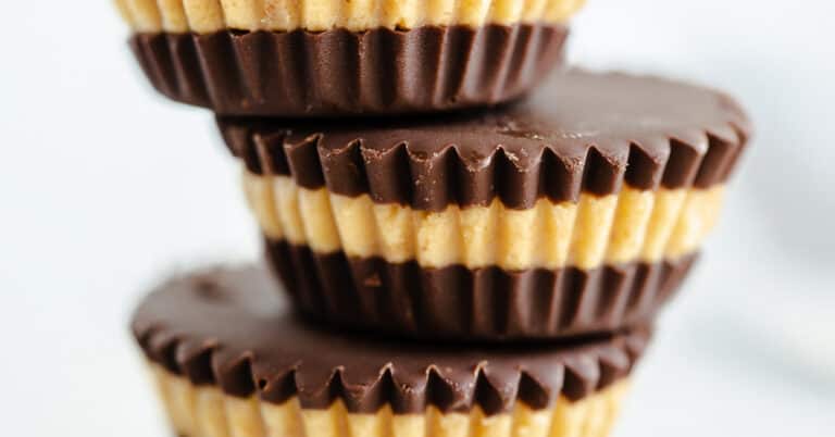 Stack of Homemade Peanut Butter Cups