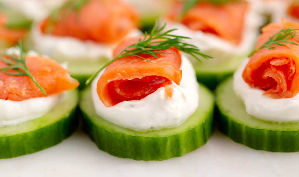 Cucumber Bites with Salmon