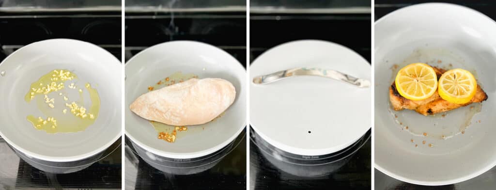 Pan Frying Frozen Chicken Breasts in a Saute Pan on the Stovetop
