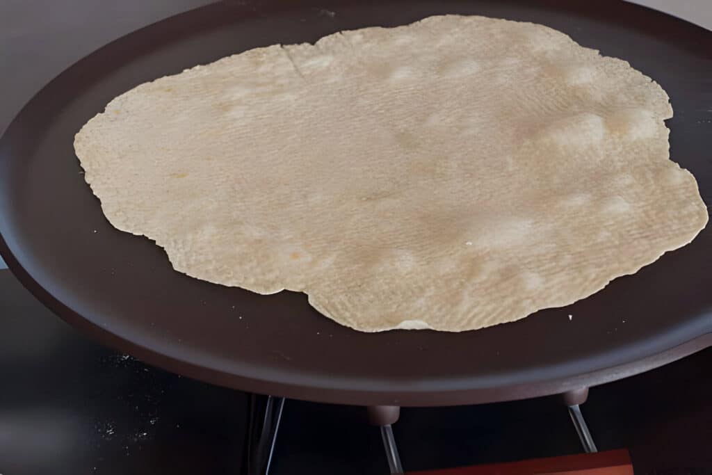 Cooking Lefse on Griddle Second Side