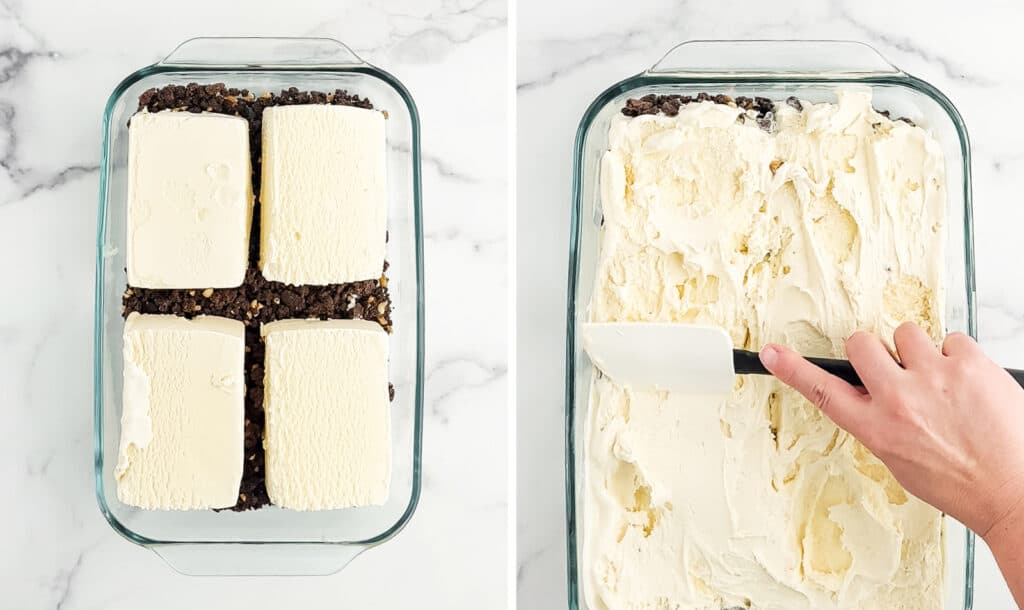 Spreading Ice Cream with a Spatula